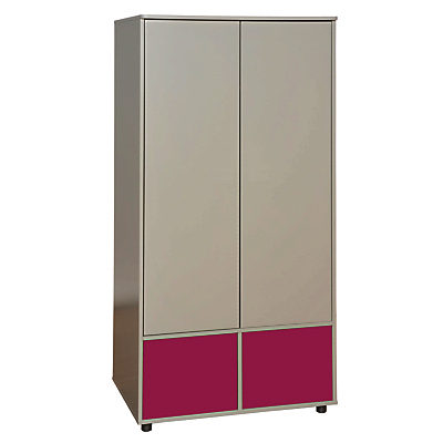 Stompa Uno S Plus Tall Wardrobe White/Pink